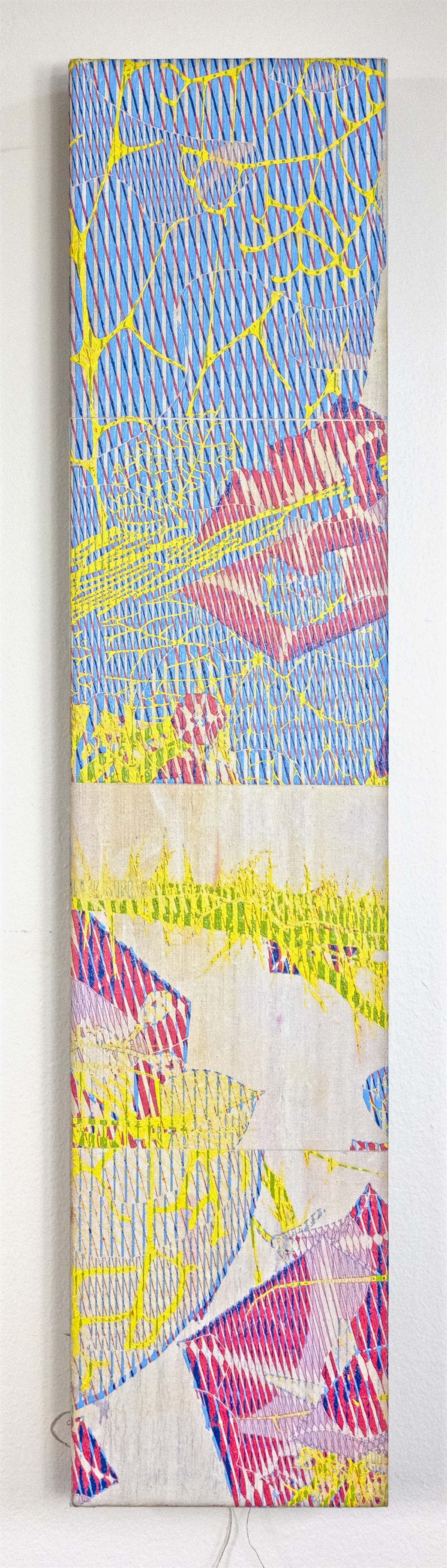 Oil, lead and ink work on panel